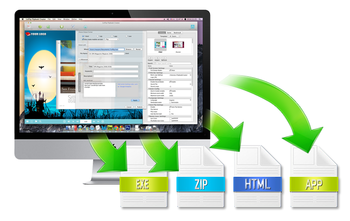 flexible publish options for flipbook