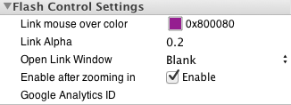 flip book flash control settings