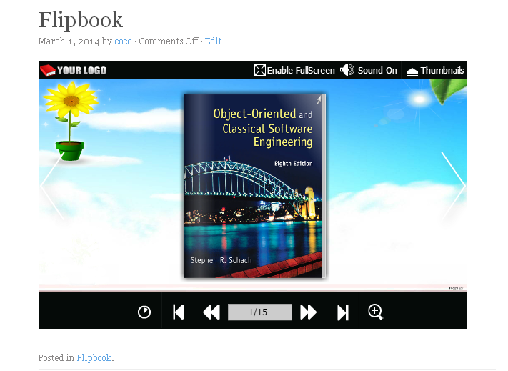 embed flipbook to wordpress