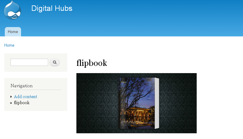 flipbook in drupal website